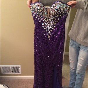 Beaded floorlength dress